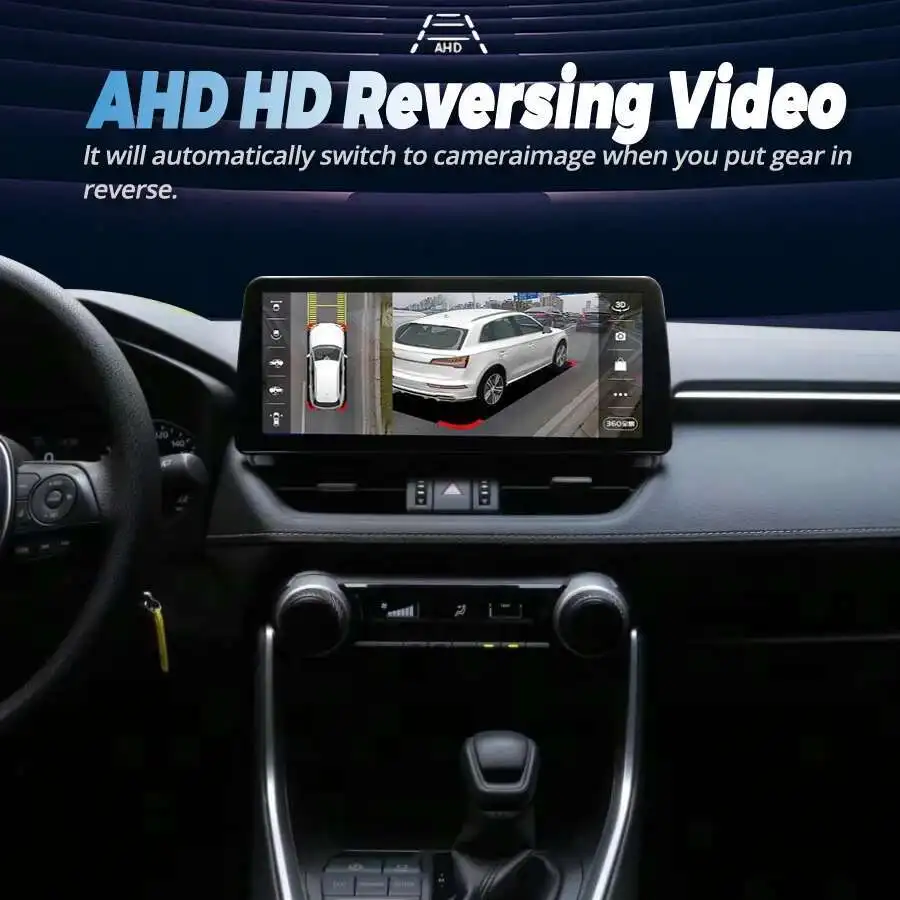 شبه منحرف 12.3 بوصة أندرويد 14 شاشة لتويوتا RAV4 Prime XA50 XSE 2020 2021 2022 2023 سيارة الوسائط المتعددة مشغل فيديو GPS Navi