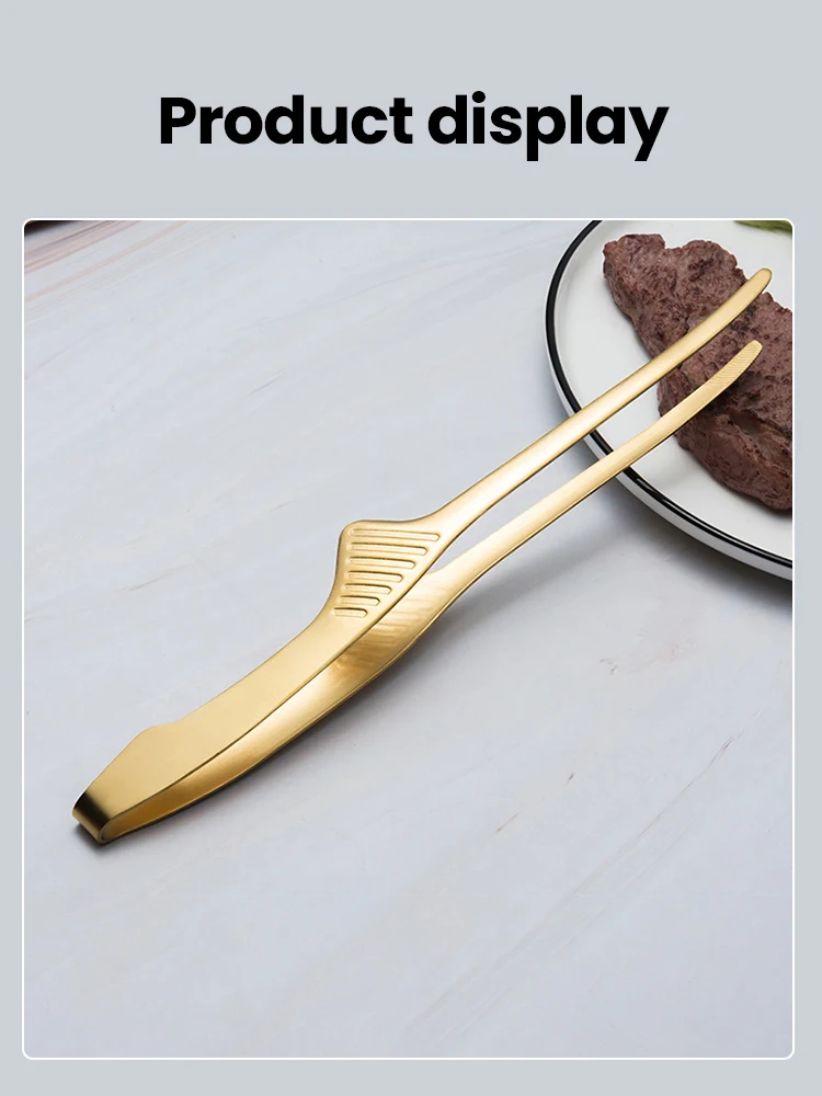 Koreaanse Stijl Barbecue Eten Chief Tang Rvs Steak Tip Clips Bbq Pincet Voor Picknickfeesten Bruiloft Veelzijdige Tool