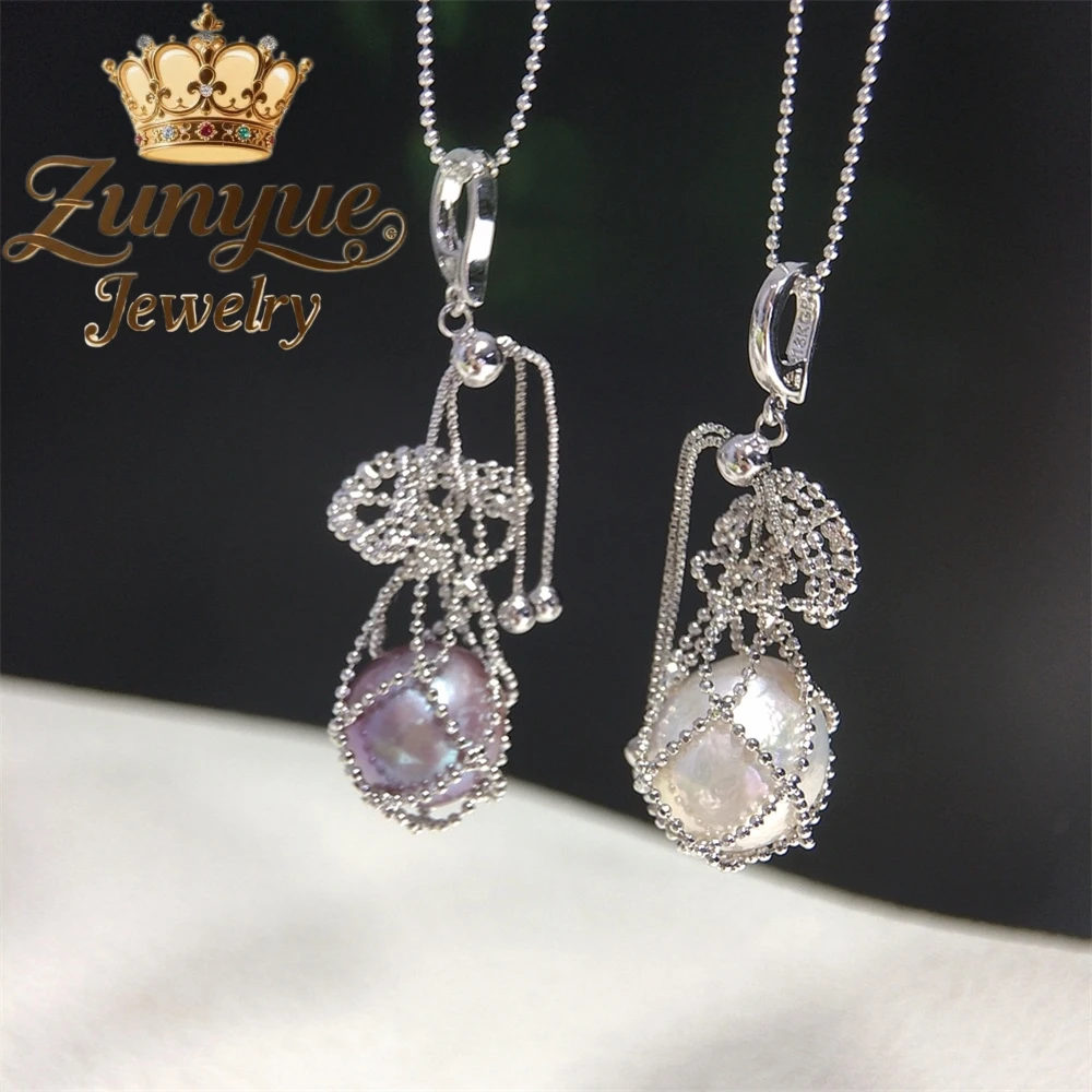 

Baroque Freshwater Pearl Lucky Bag Pendant Luxury Quality Jewelry Best Selling Fashion Jewelry Exquisite Charms Elegant Popular