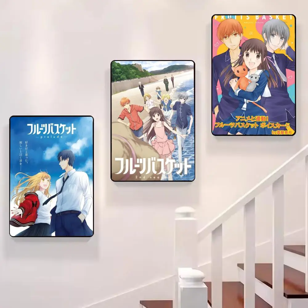 أنيمي F-سلال الفاكهة اللوحة الخط HD طباعة شخصية قماش جدار جدارية ملصق فني صور لغرفة المعيشة ديكور المنزل