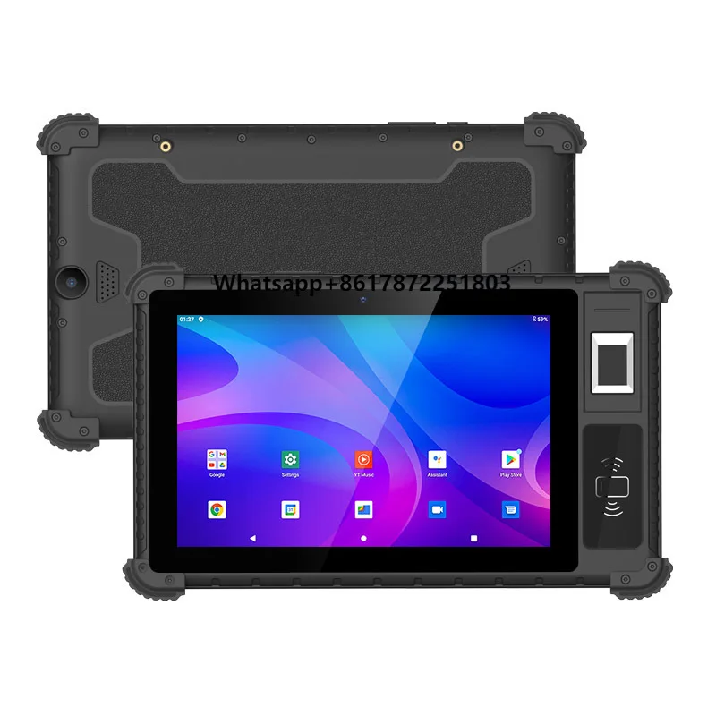 Best Rugged NFC Reader Tablet 8 Inch Android 10 4G LTE Waterproof IP65 Tablet PC With Fingerprint Collection Optional