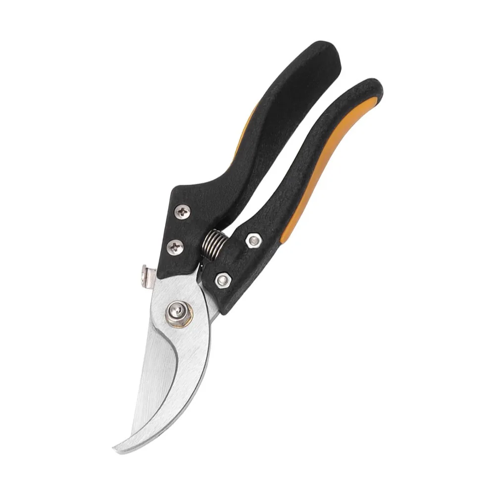 Durable Steel Pruning Shears Black and Yellow Labor-saving Elbow Floral Scissors Sharp Blade Hand Operated Gardening Scissors