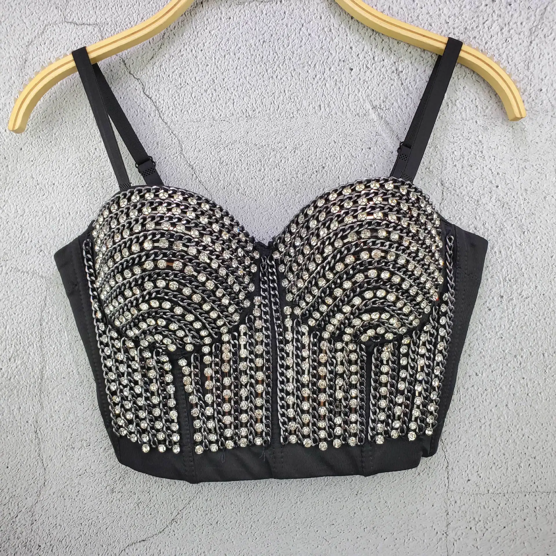 Chain Drill Heavy Industry Camisole Top For Female Instagram Popular Anchor Metal Outer Wear Strapless Vest