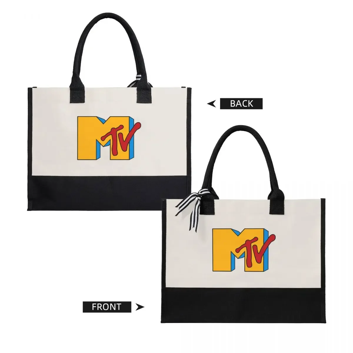 Mtv Music Television Canvas Bag Shopping Bag Wedding Decoration Travel Wedding Bag best wedding gift