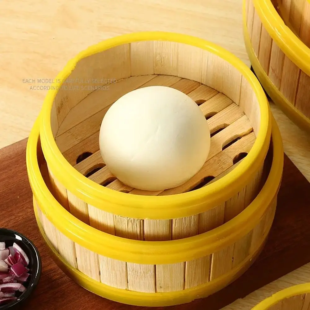 1Pcs Durable Handmade Bamboo Steamer With Lid 3.5-8 inch Steamer Basket Multi-function Kitchen Cookware Cook Sticky Rice