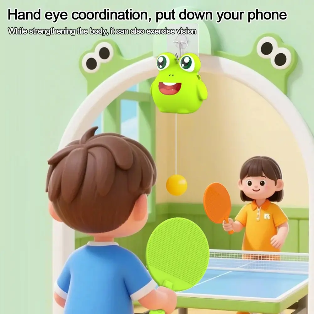 Interaktywny trener tenisa stołowego dla dzieci, wspierający koordynację ręka-oko i ćwiczenia wzroku, zabawka do tenisa stołowego.