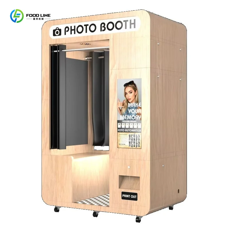 Customized Commercial Style Photo Booth Fast Printing Interactive Selfie Booth Support WiFi And 15 People Group Shooting