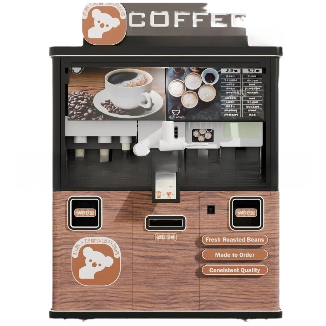 Unmanned coffee vending machine Coffee house Automatic vending machine, freshly ground , with six-axis