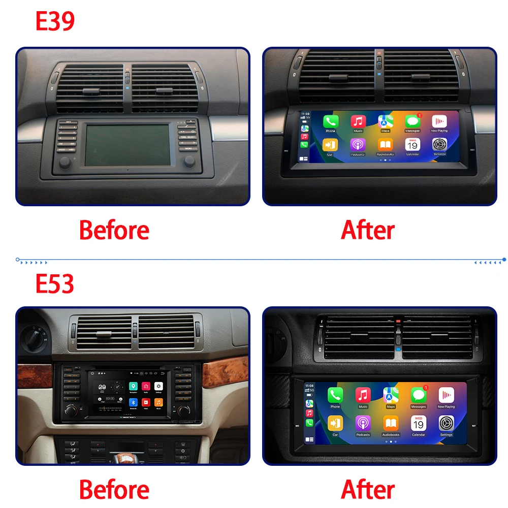 Car Multimedia Player for BMW X5 E53 E39 E38 1996-2006, Audio Stereo, BT, GPS Navigation, WiFi Carplay, Android 12, Autoradio, 2