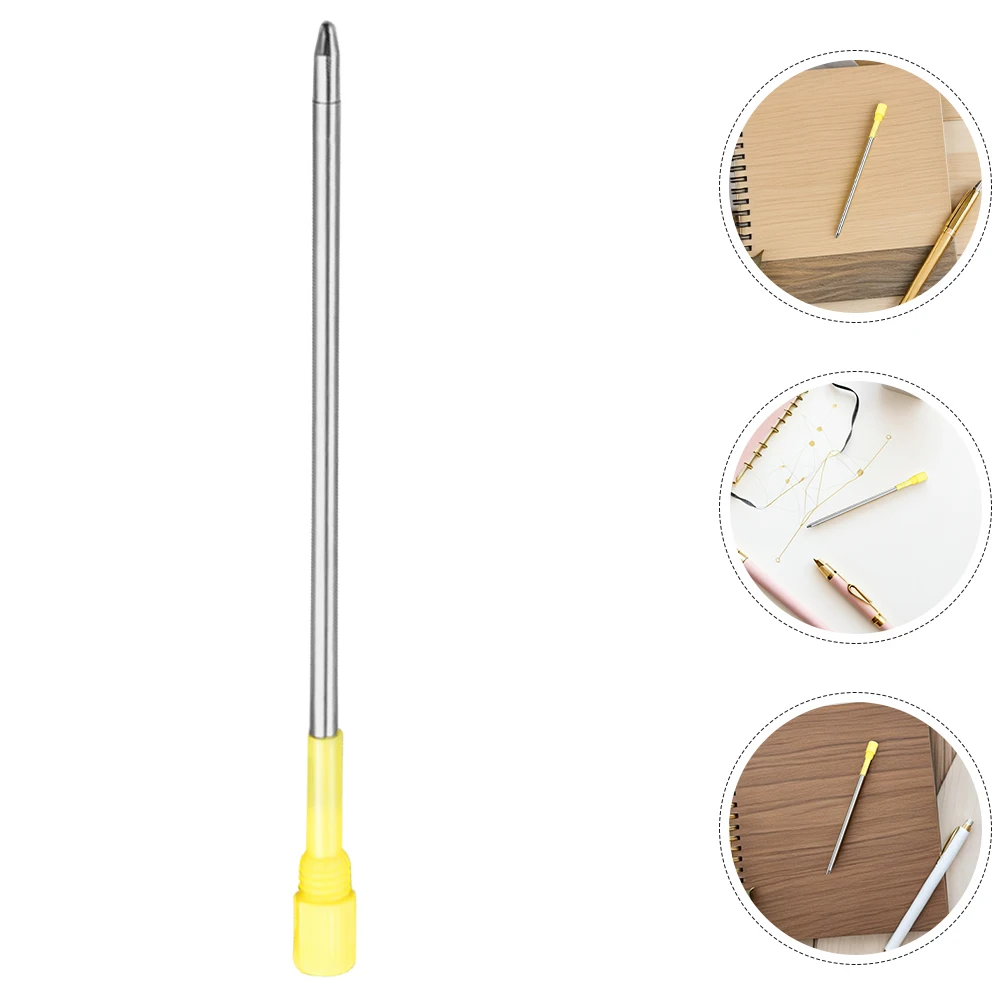 

50Pcs Metal Pen Refills Durable Ballpoint Ink Replacement For Office School Writing Tasks