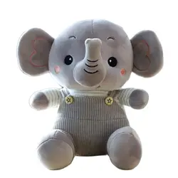 Lindo elefante de juguete de peluche, Animal, tirantes de bebé Ragdoll, Escena de boda, regalo de cumpleaños para niños, 24cm