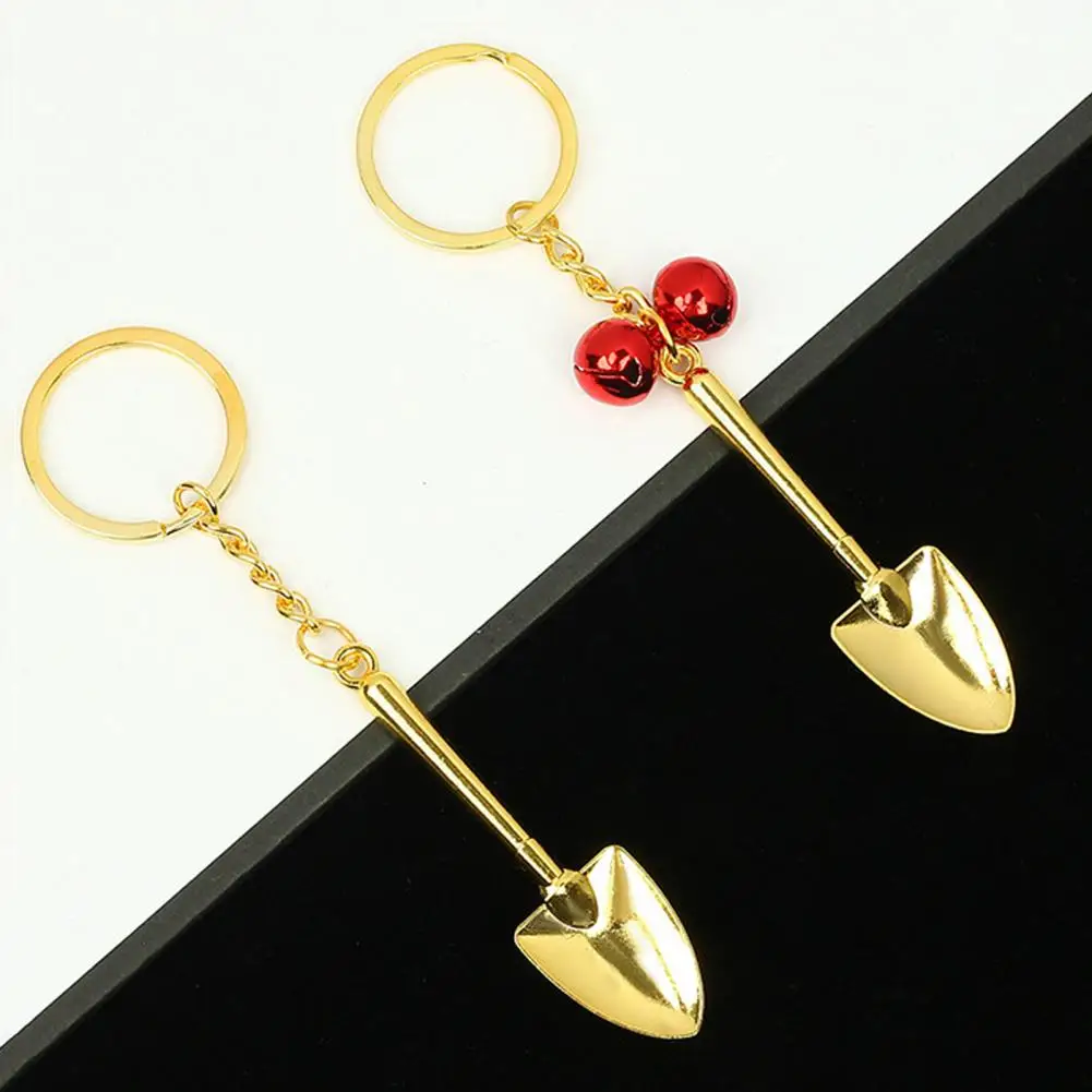 Unique Keychain Charm Mini Shovel Keychain Compact Metal Spade Pendant Corrosion-resistant Hanging Keyring for Everyday