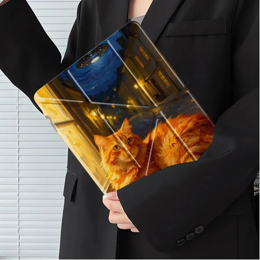 

Чехол для планшета iPad Mini 6 7 Pro 11th 10th 9th 8th 7th 12.9inch Pro 2025 Air 4 5 M3 M2 1 2 M4 11inch с держателем, дизайн Ван Гог, стильный
