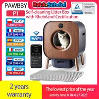 PAWBBY P1 Ultra Smart Automatic Litter Box Self-cleaning litter box,TÜV certification,App control, Extra Large for Multiple Cats