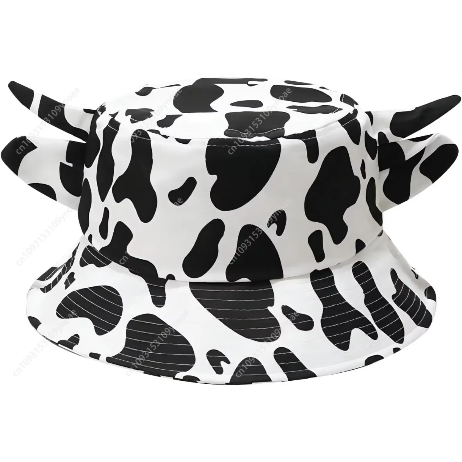 

Cow Print Bucket Cap Cute Horn Ears Summer Beach Sun Hat Fishmen Hats Men Women Outdoor Activies Unisex Fit Adjustable