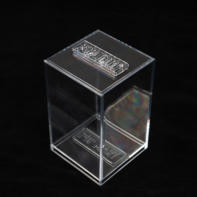 Hand-made Acrylic Clear Display Stands Model Transparent Dustproof Organizer Rack Figures Blind Box Storage Decorative Shelf