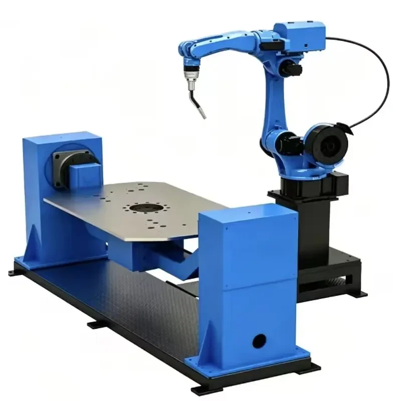 Collaborative Welding Arm PLC Interlock Welding Positioner Synchronous Rotation GWelding Cobot Workstation