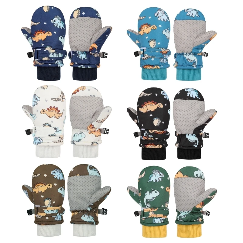 

Children Water Resistant Warm Ski Gloves Winter Warm Fleece Mittens for Kids