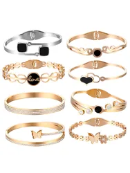 Stainless steel bracelet set Cuffs Bracelets For Women Fashion Jewelry Accessories
