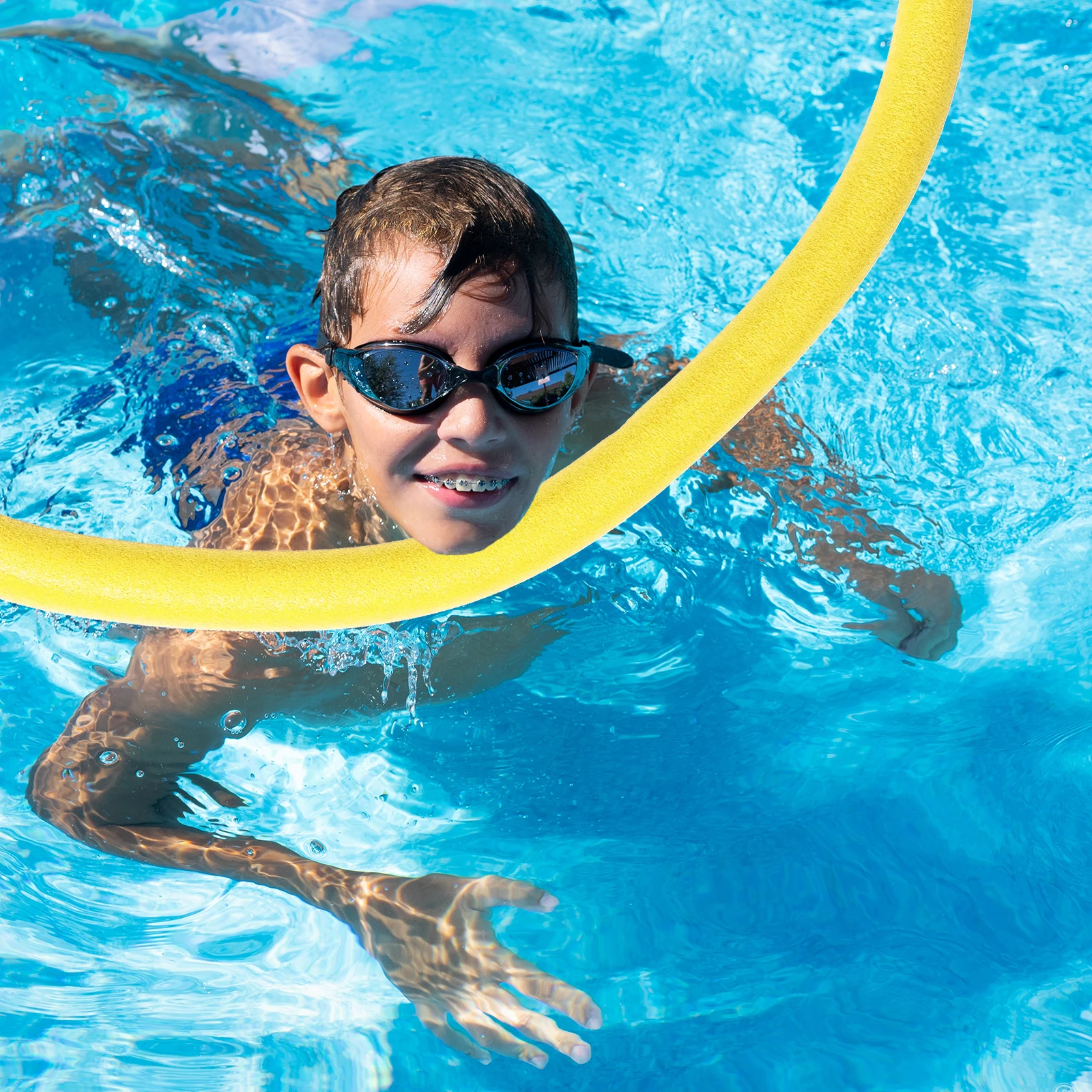 Varilla de flotabilidad, esponja para piscina, fideos, flotador de natación, ayuda, fideos flexibles, palos flotantes, agua