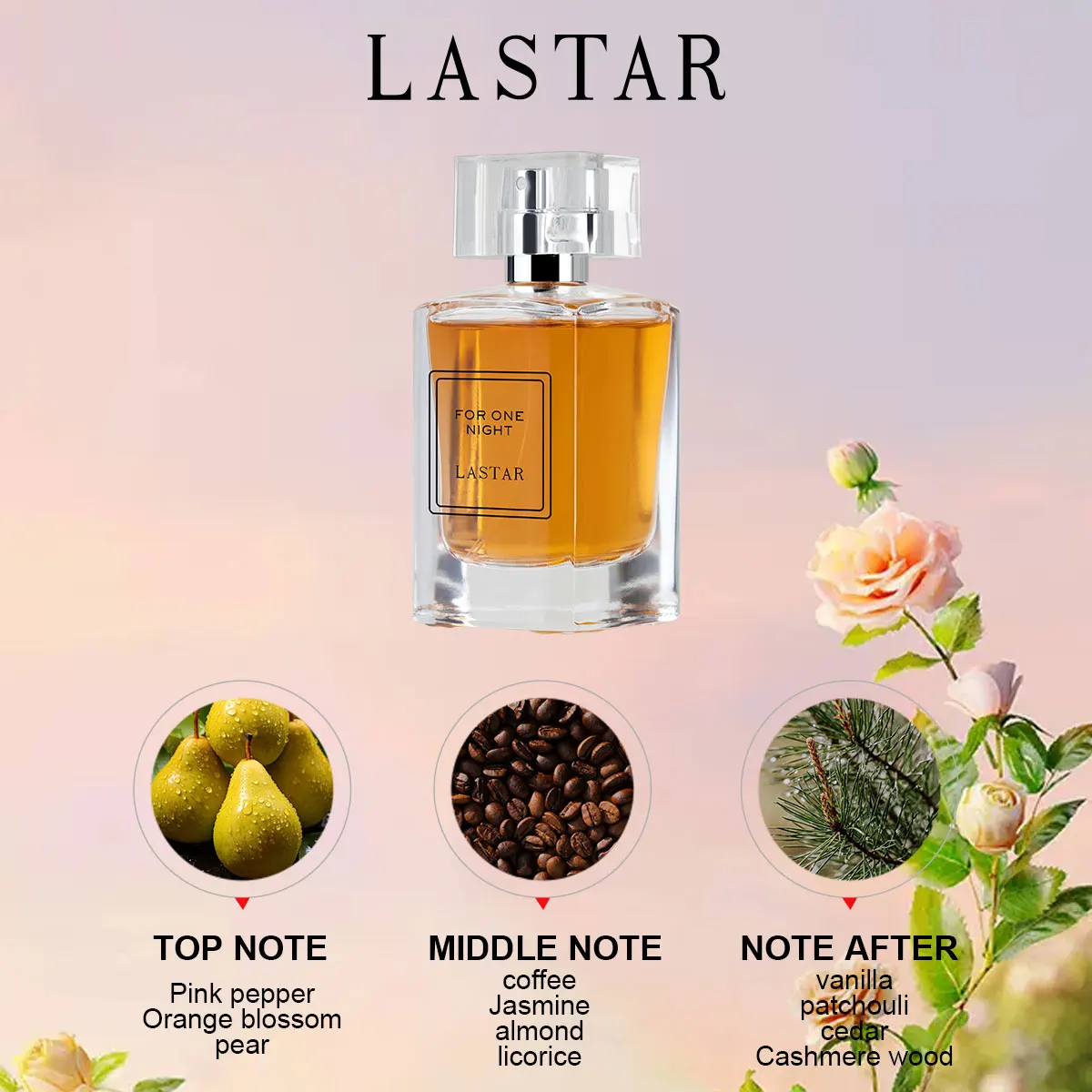 Perfume de feromonas LASTAR, 1,7 fl oz/50 ml, cedro, fragancia duradera, regalos de Navidad. Adecuado tanto para hombres y mujeres.