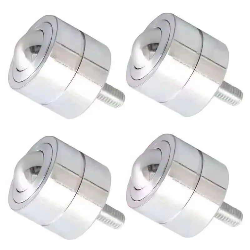 8PCS Heavy 1'' Bearing Steel Ball Universal Ball Bearing Transfer Unit Conveyor Rollers Casters Bull Eye Wheel Loading 120KG/PCS