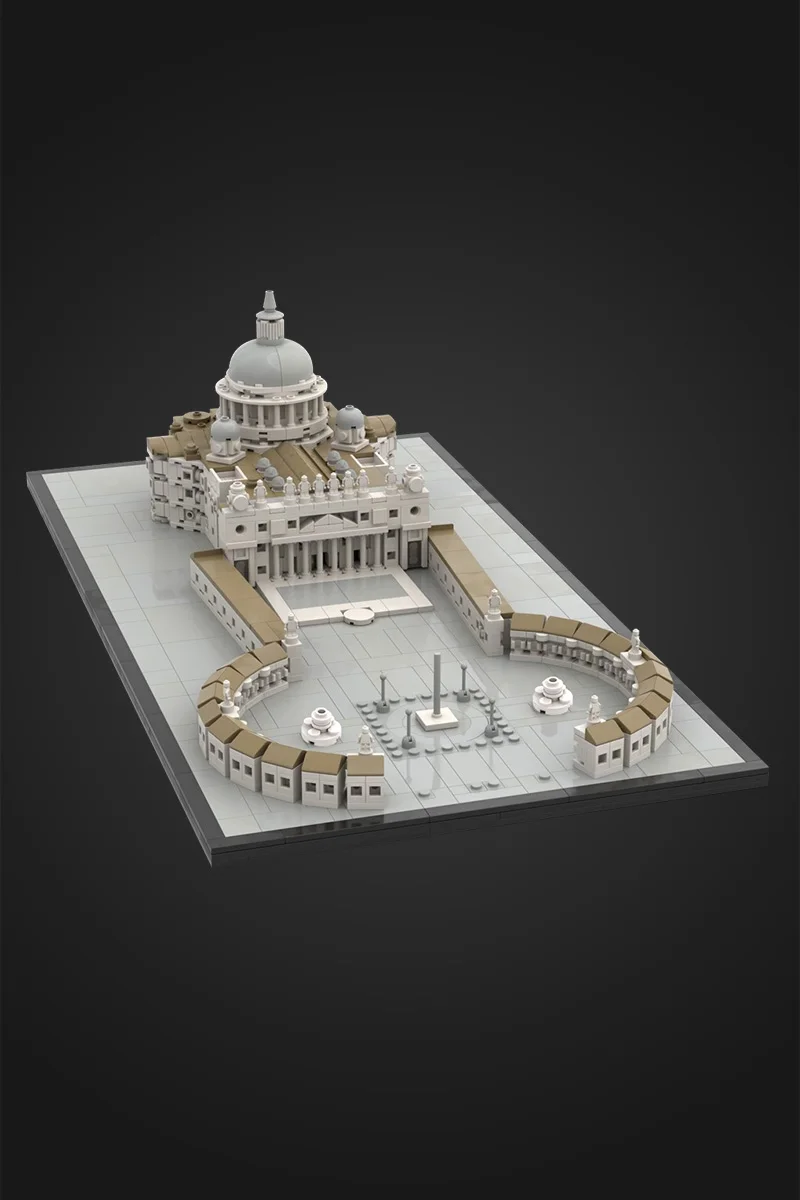 MOC-218958 Saint Peter's Basilica Building Blocks Model Vatican Saint Peter's Basilica Architecture Bricks Assembly Toys Gifts