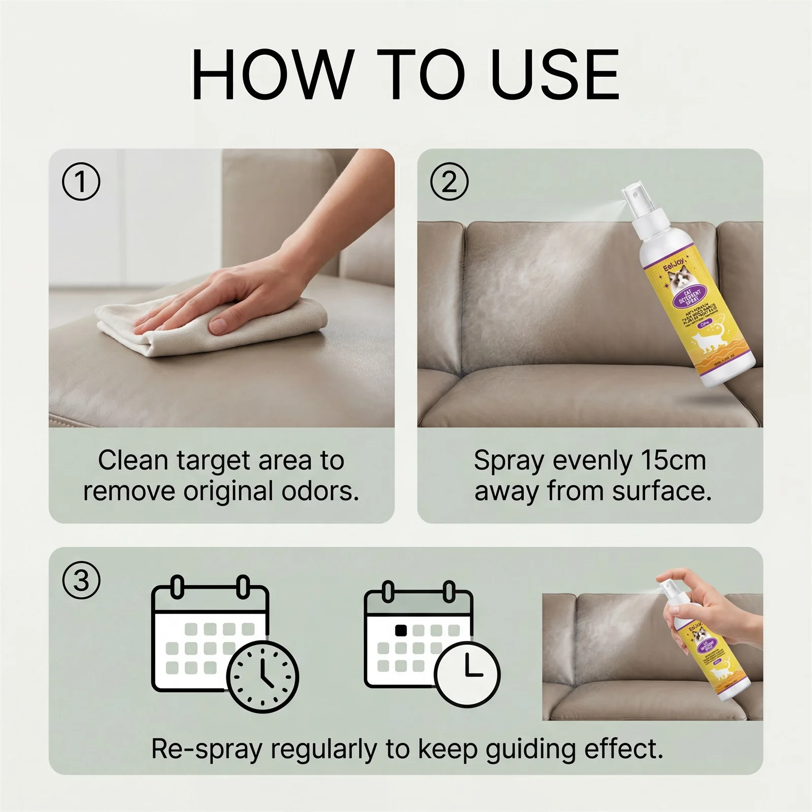 Cat Repellent Spray Indoor Outdoor Stop Sofa Scratching Urine Marking Long Lasting Furniture Protector Pet Deterrent Spray 100ml