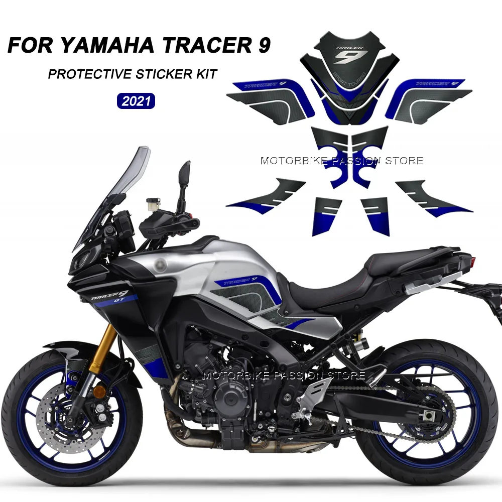 

FOR YAMAHA TRACER 9 tracer9 2021 Motorcycle Body Anti Scratch Resistant Skid 3D Stickers Pattern Decorative Protective Sticker