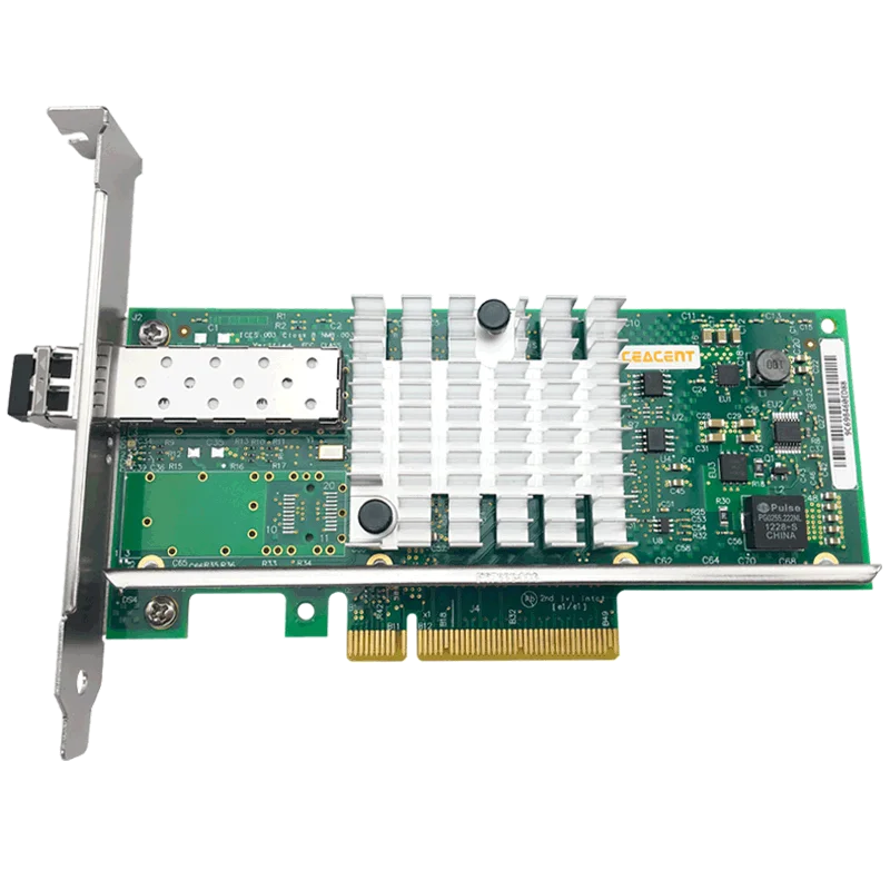 Kartu Jaringan Single-Port X520-SR1 10Gb/s PCIe 2.1 x8 dengan Chipset Intel 82599 NIC dan Transceiver 10G SFP+ 10Gbase-SR Termasuk