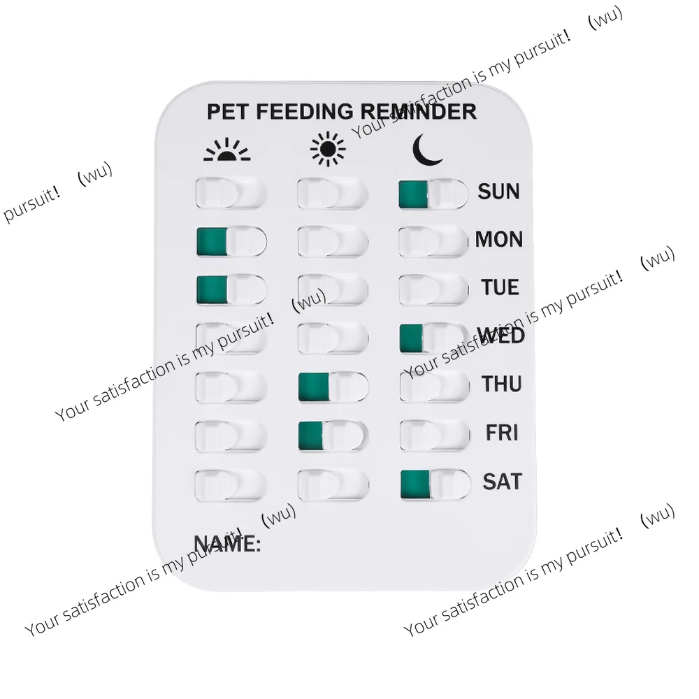 Timed pet feeding record board cat and dog feeding prompt feeding card reminder magnetic indicator chart