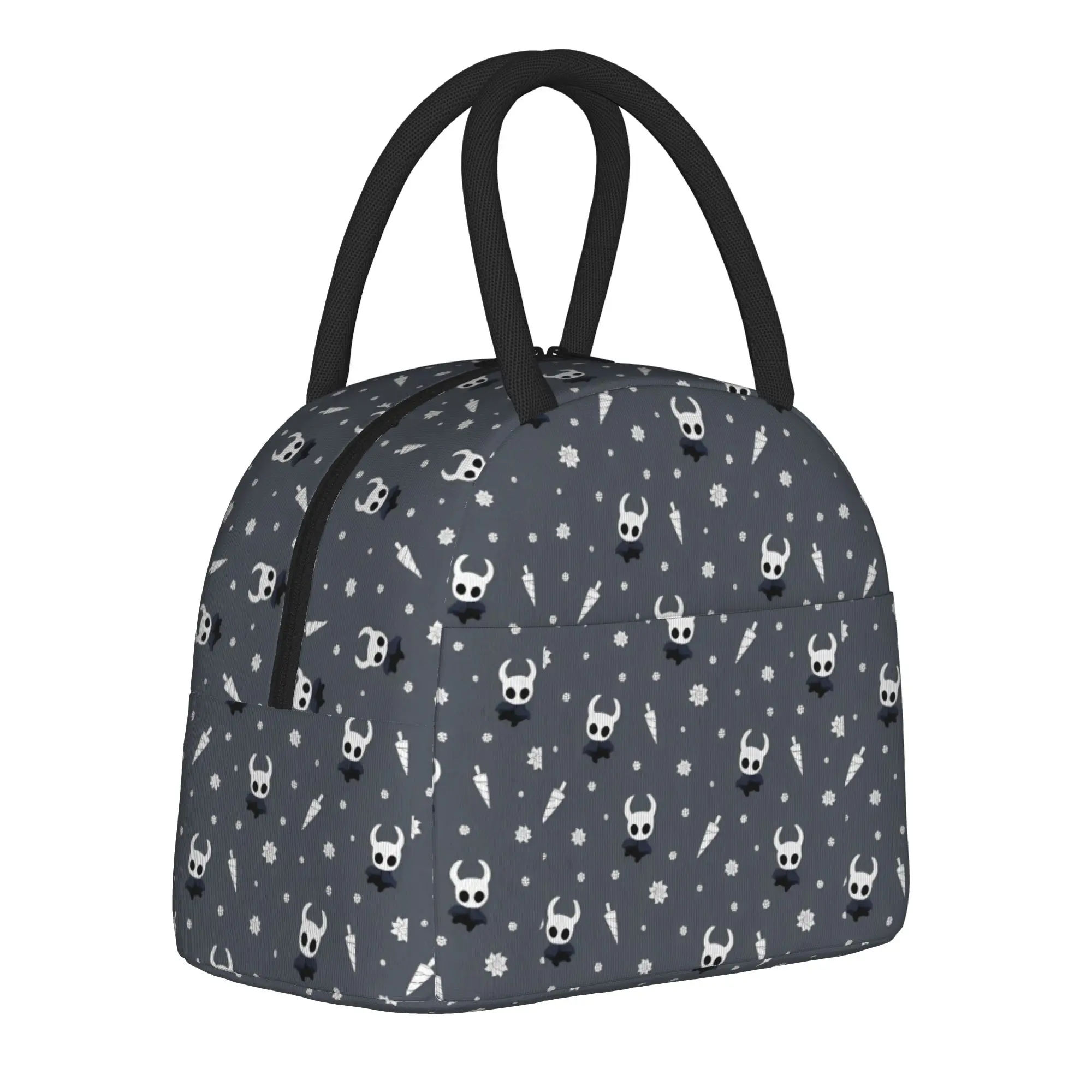 Caballerito Hollow Knight Insulated Lunch Bag Cooler Bag Reusable,Meal Container Aesthetics Leakproof Tote Lunch Box Bento Pouch