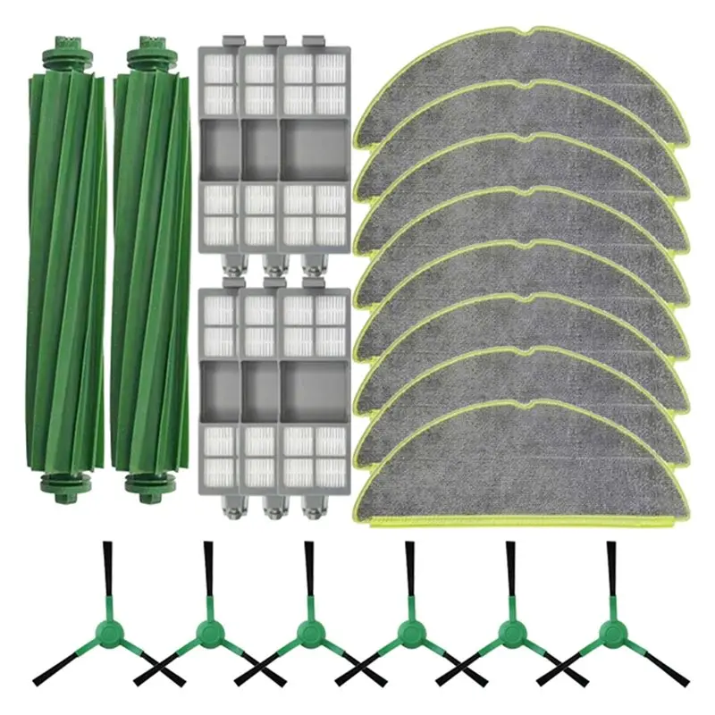 

【PARTY】For Irobot Roomba 205 Combo/205 Vac Robot Spare 22PCS Replacement Parts- Vacuum Main Brush, Side Brush, Filter& Mop Cloth