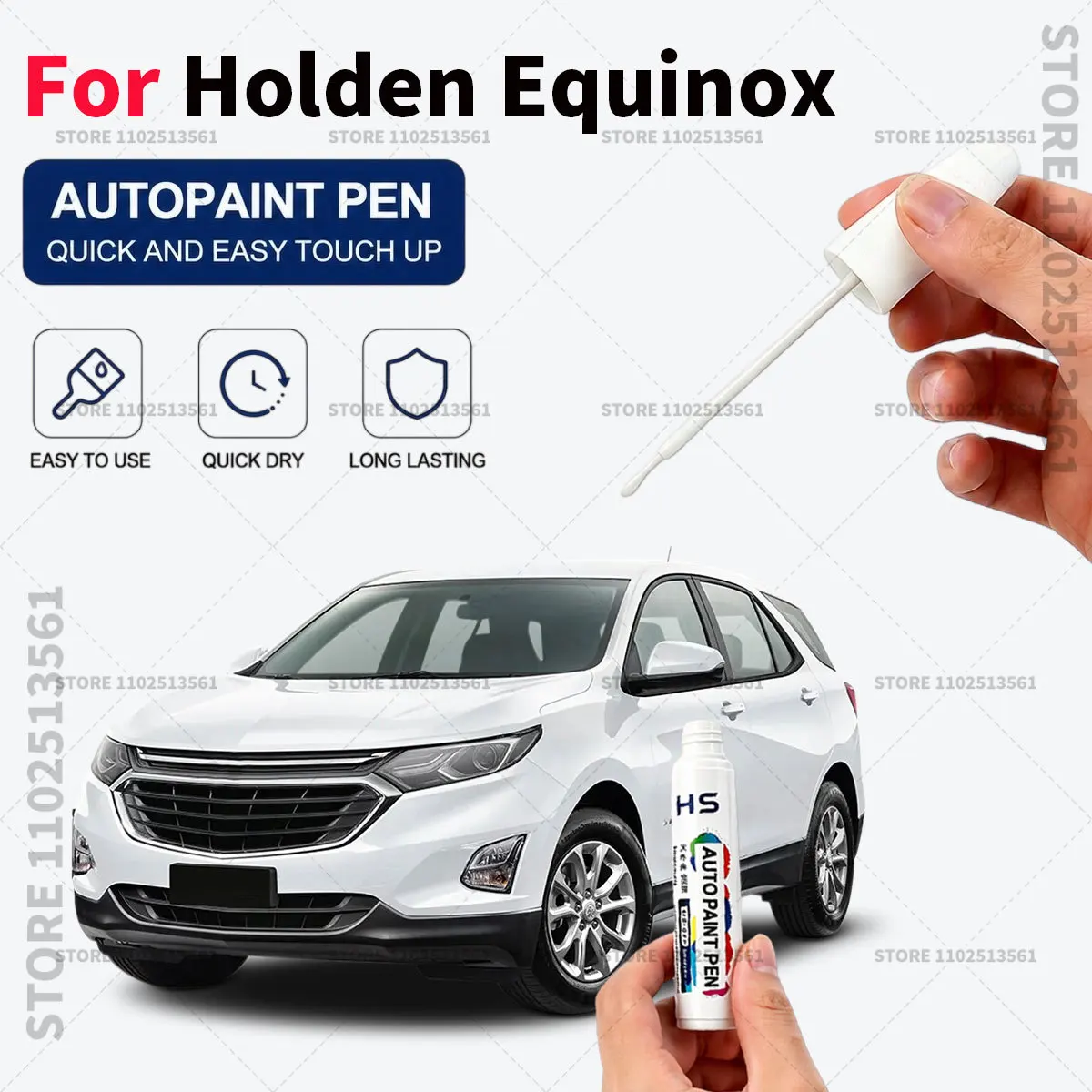 For Holden Equinox Black White Universal Car Touch Up Paint Pen Quick Repair Scratch Remover Auto Paint Brush Easy Application