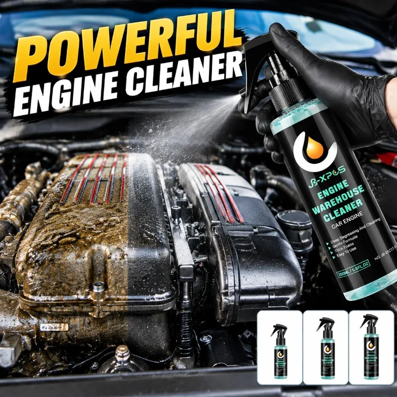 Car Engine Compartment Cleaner External Powerful Decontamination Wash Spray Dirt Remover Rinse-free Auto Maintenance Supply