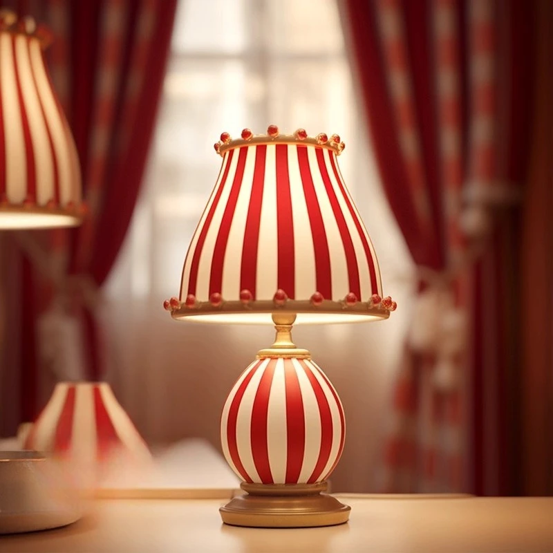 Table lamp retro bedroom bedside lamp study decoration ambient light