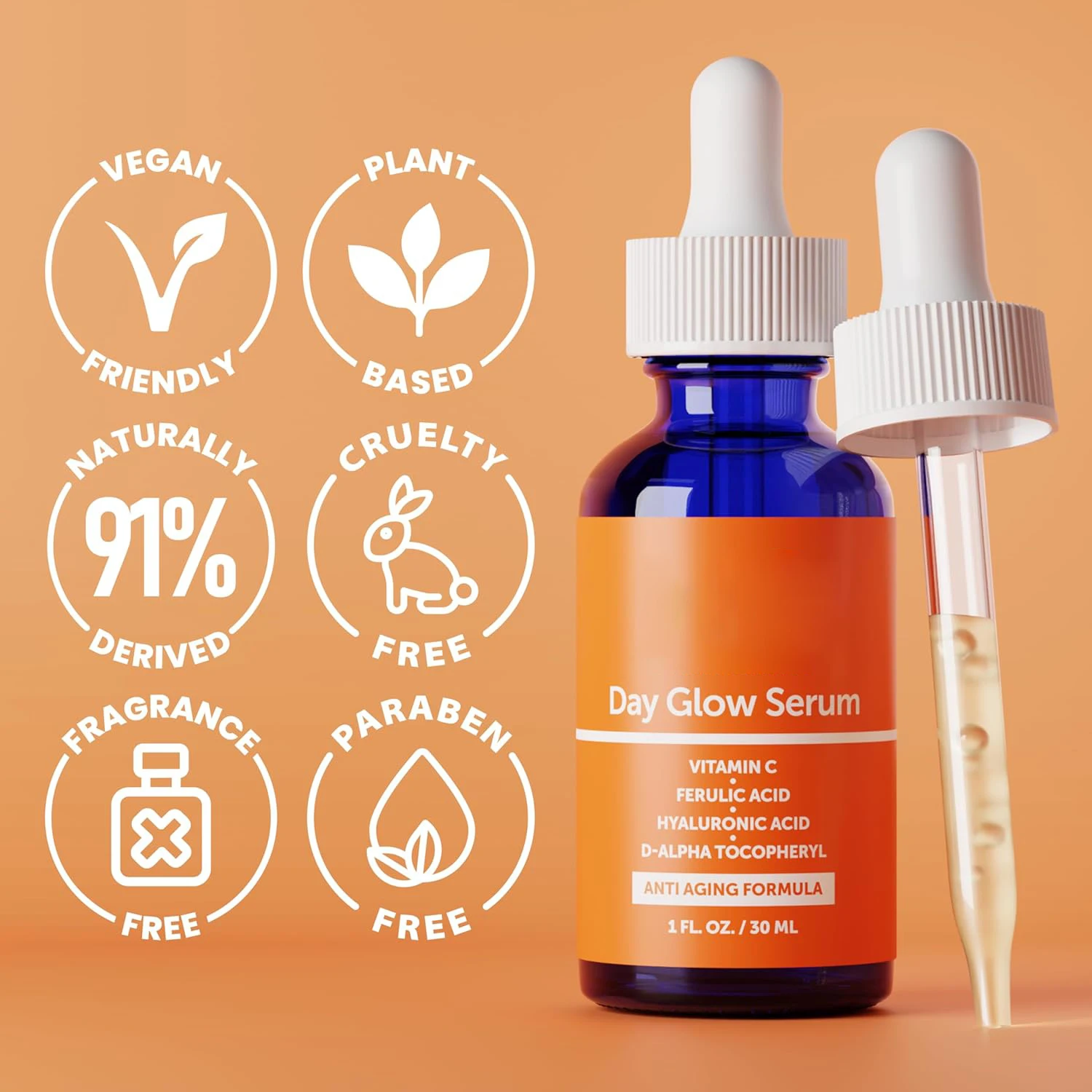 Korean Skin Care 20% Vitamin C Serum for Face + CE Ferulic, C E Ferulic Vit Facial Oil for Anti Aging K Beauty Glow C+E Skincare view 5