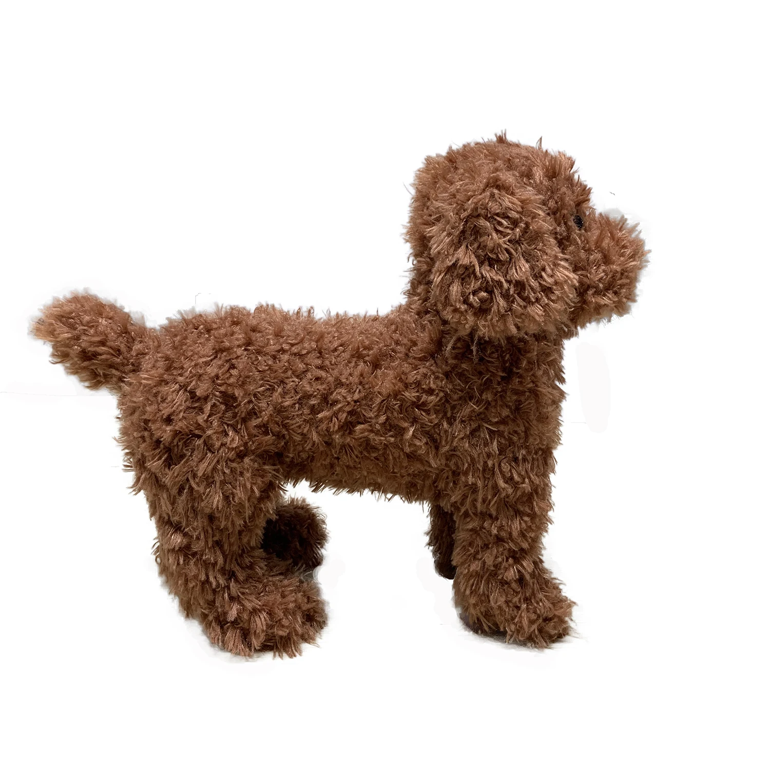 Juguete de peluche de algodón Unisex personalizable, perro de peluche Shiba realista, muñeco caniche, etiqueta DIY, amigo que camina para mascotas o regalo