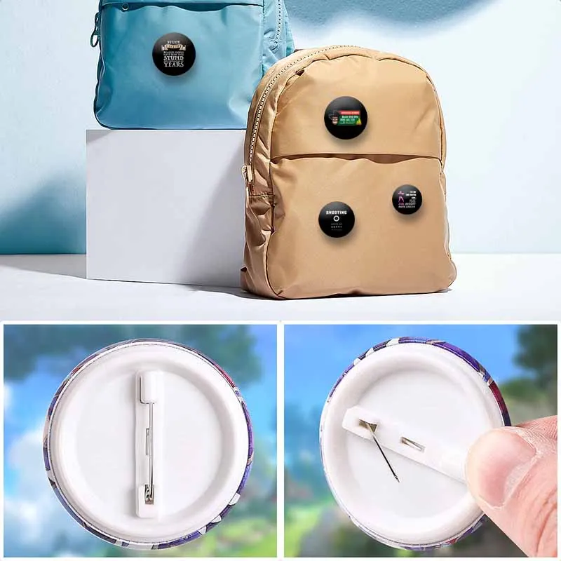 Criativo engraçado pato amarelo ouriço fumante alienígena lapela pinos dos desenhos animados emblemas redondos botão broche para mochila jóias acessórios