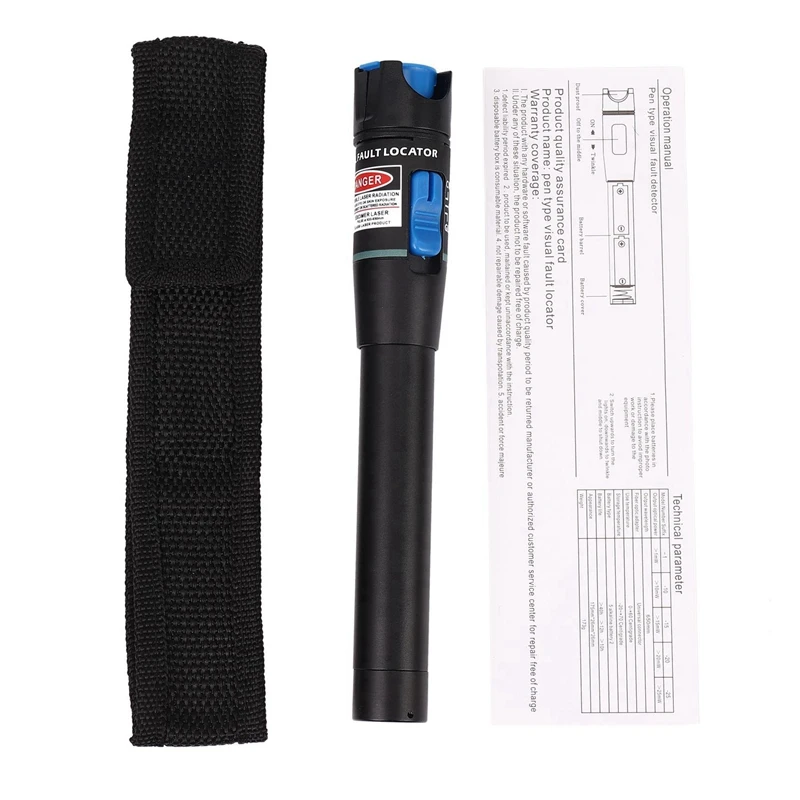 Pluma de prueba de fibra óptica portátil, herramienta de prueba de Cable de fibra óptica, tipo de pluma de fuente de luz roja, localizador Visual de fallos, 4 unidades, 5Mw