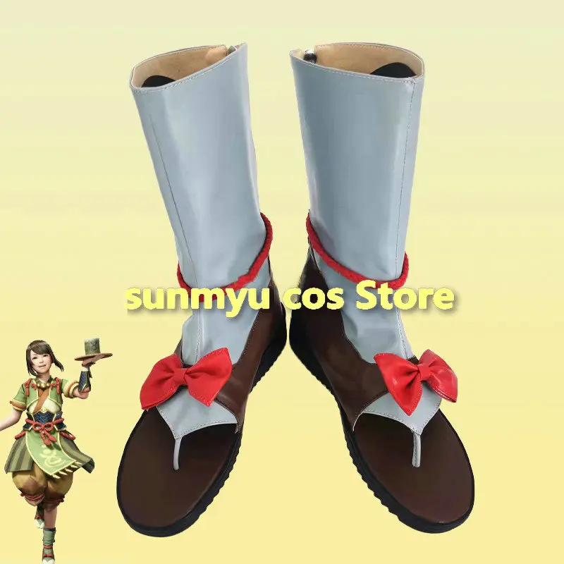 Monster Hunter Rise Wormwood boots Cosplay Shoes Customize Size