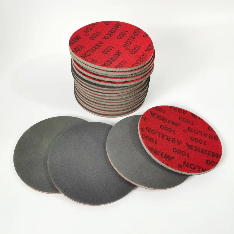 5 Inch Foam Dry Wet Sponge Sandpaper Disc Flocking Back Velvet 180-4000 Grit Abrasive Tools For Grinding mirka sandpaper