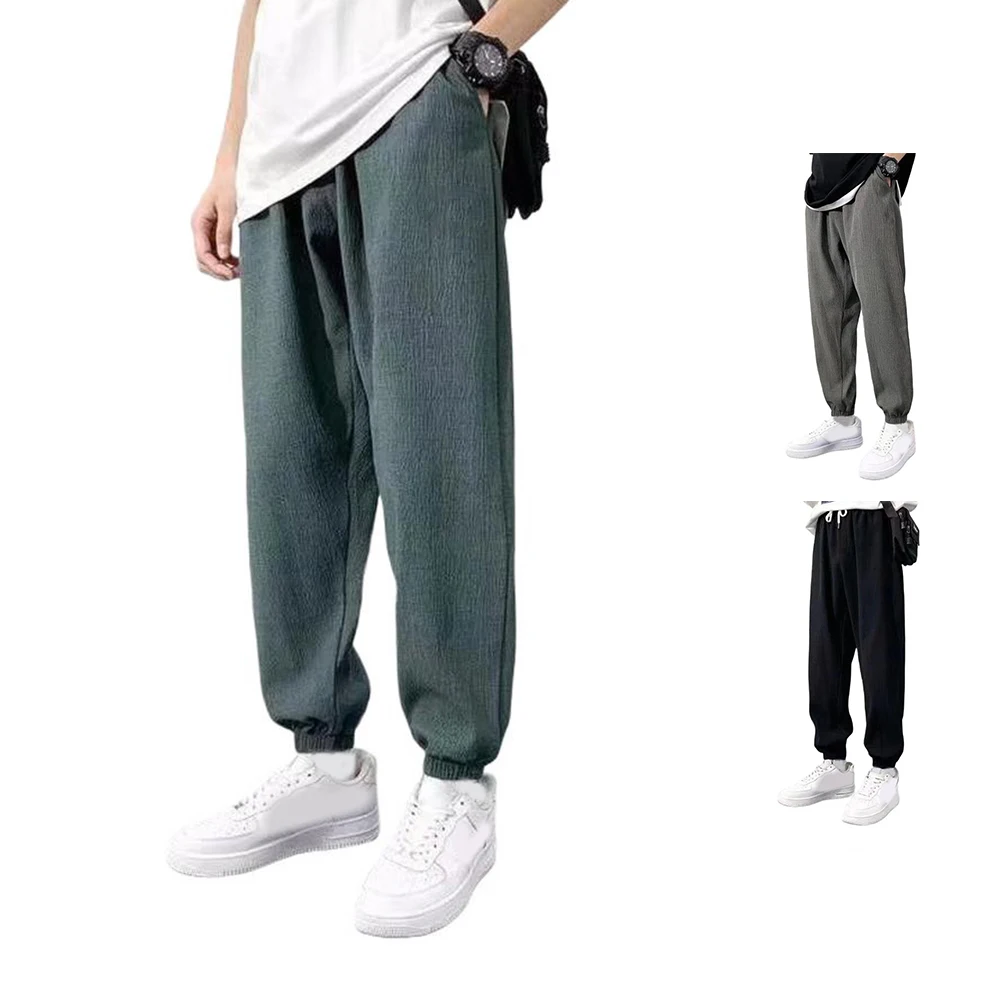 

Nine Point Casual Men Brand Hanging Pants Ice Silk High-end Sense Pants