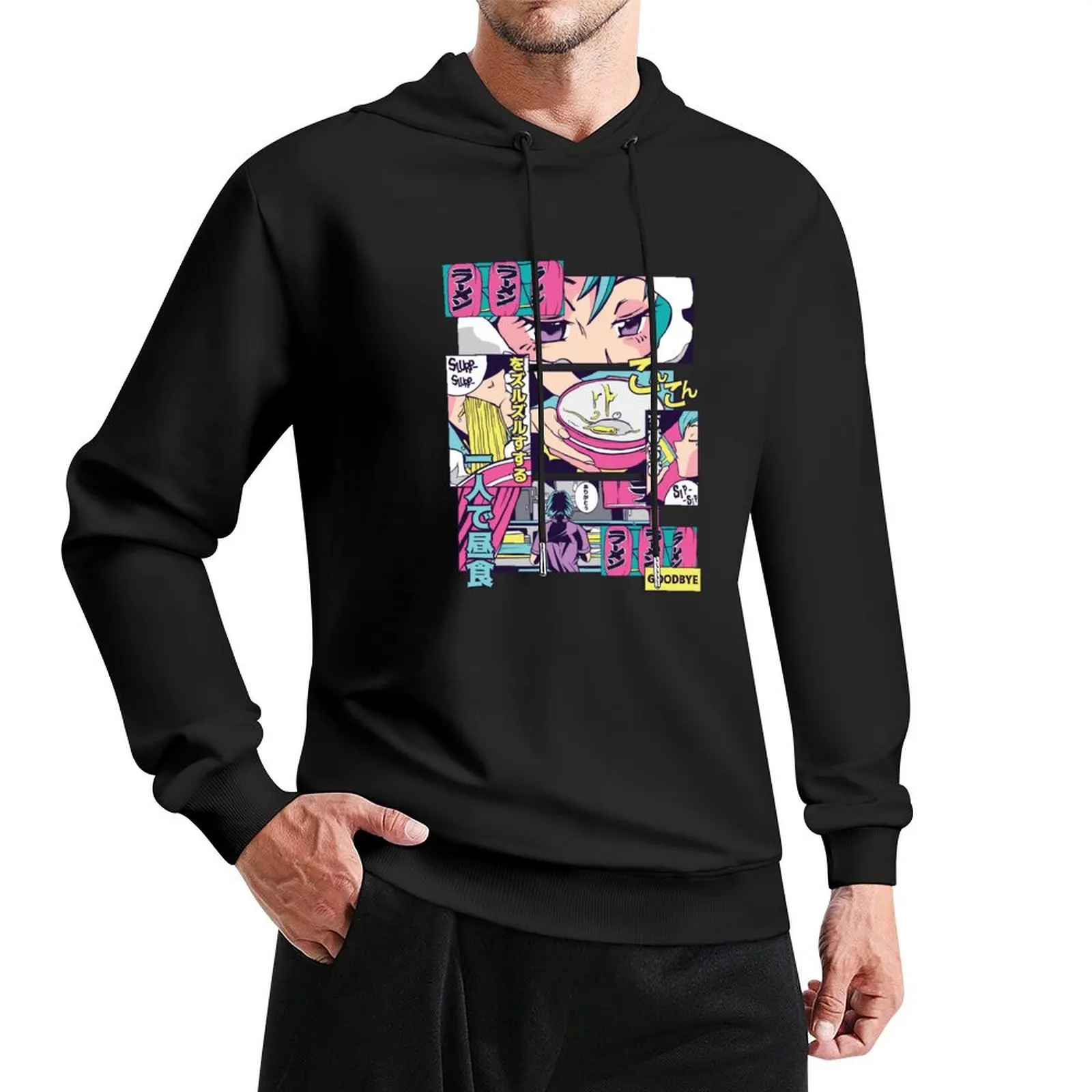 

Anime Vaporwave Ramen Shop Goodbye Comic Pullover Hoodie men's sweat-shirt new hoodies and sweatshirts