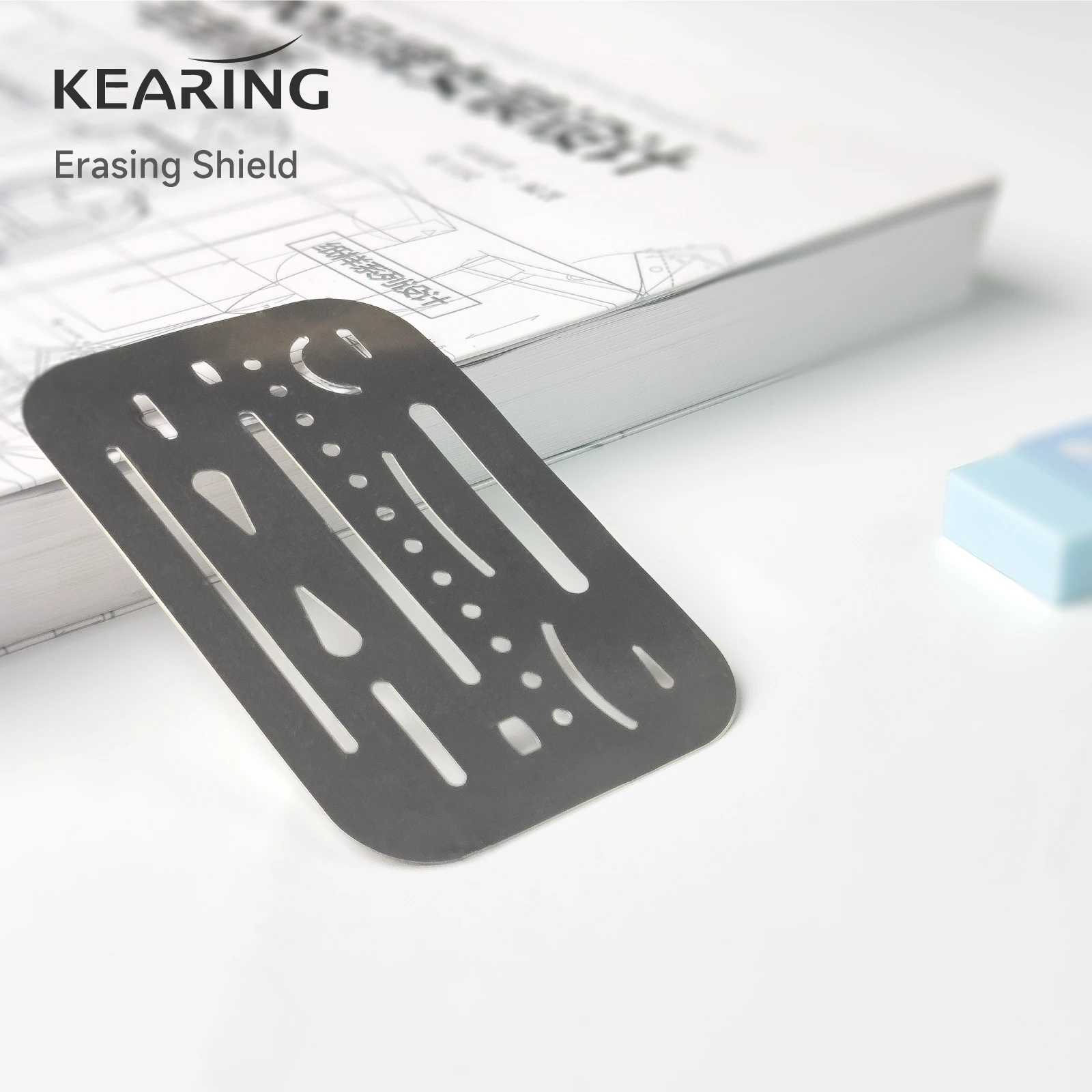 Kearing Erasing Shield  for Drawing Craft  Drafting Metal  Stainless Steel Wipe Pictures Template  Tool