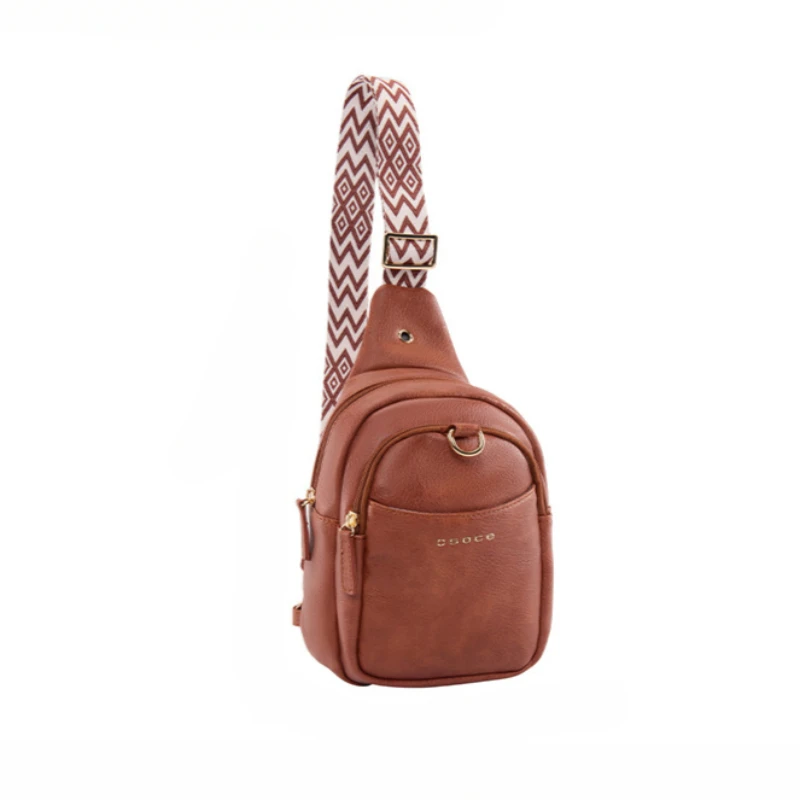 Bolsa de peito pu estilo britânico, masculina e feminina, moda casual, bolsa de ombro multifuncional, à prova d'água, bolsa crossbody para celular