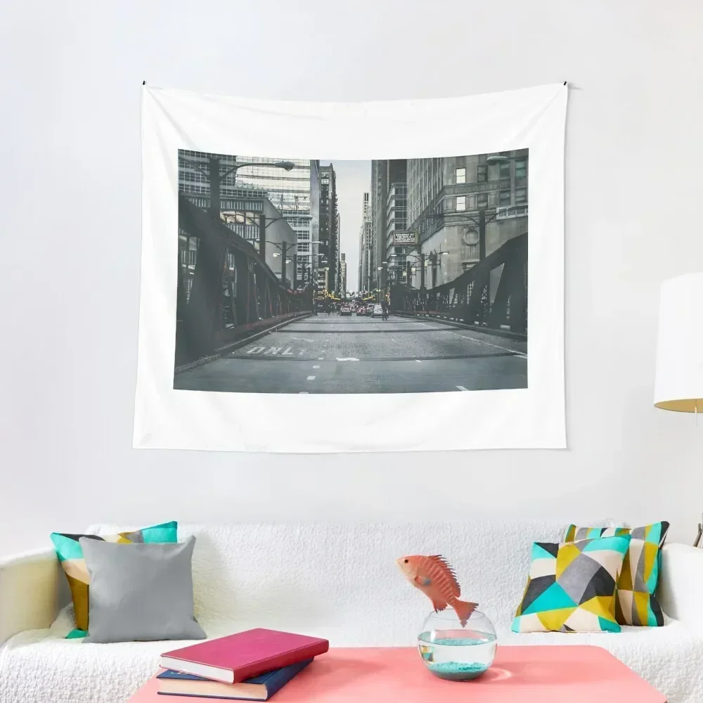 Chicago?s street view Tapestry Carpet Wall Room Decor Cute Home Decor Aesthetic Things To Decorate The Room Tapestry