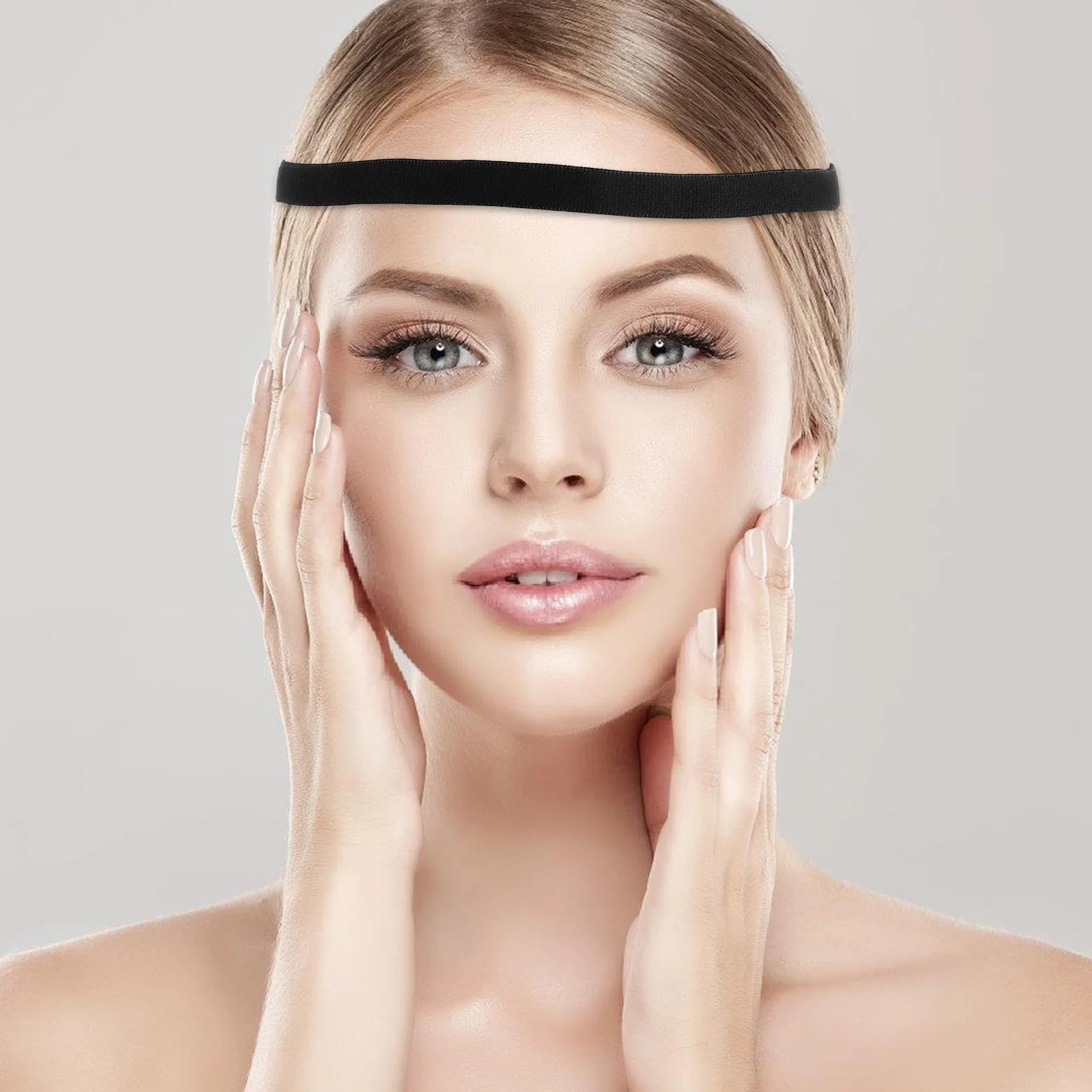 

4Pcs Cooling Sweat-Wicking Headbands for Hot Weather Yoga Running Tennis Non-Slip Comfortable Fit Black Headbands Men