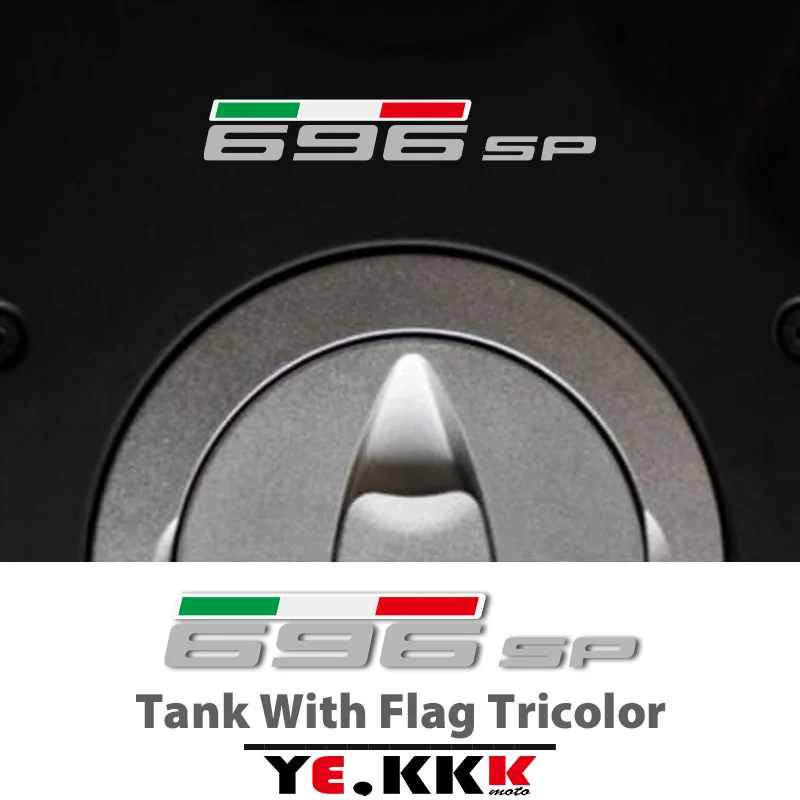 Autocollant tricolore pour DUCATI 696 SP EVO Panigale S Monster Tank Flag, décalcomanie à personnaliser, 1 pièce