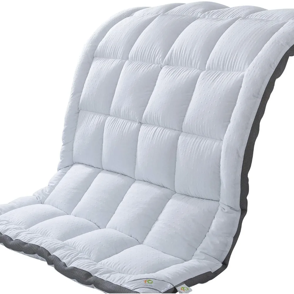 

Топпер Queen и наматрасник - качественная плюшевая роскошная пуховая альтернативная подушка - очень толстый матрас 2 дюйма C